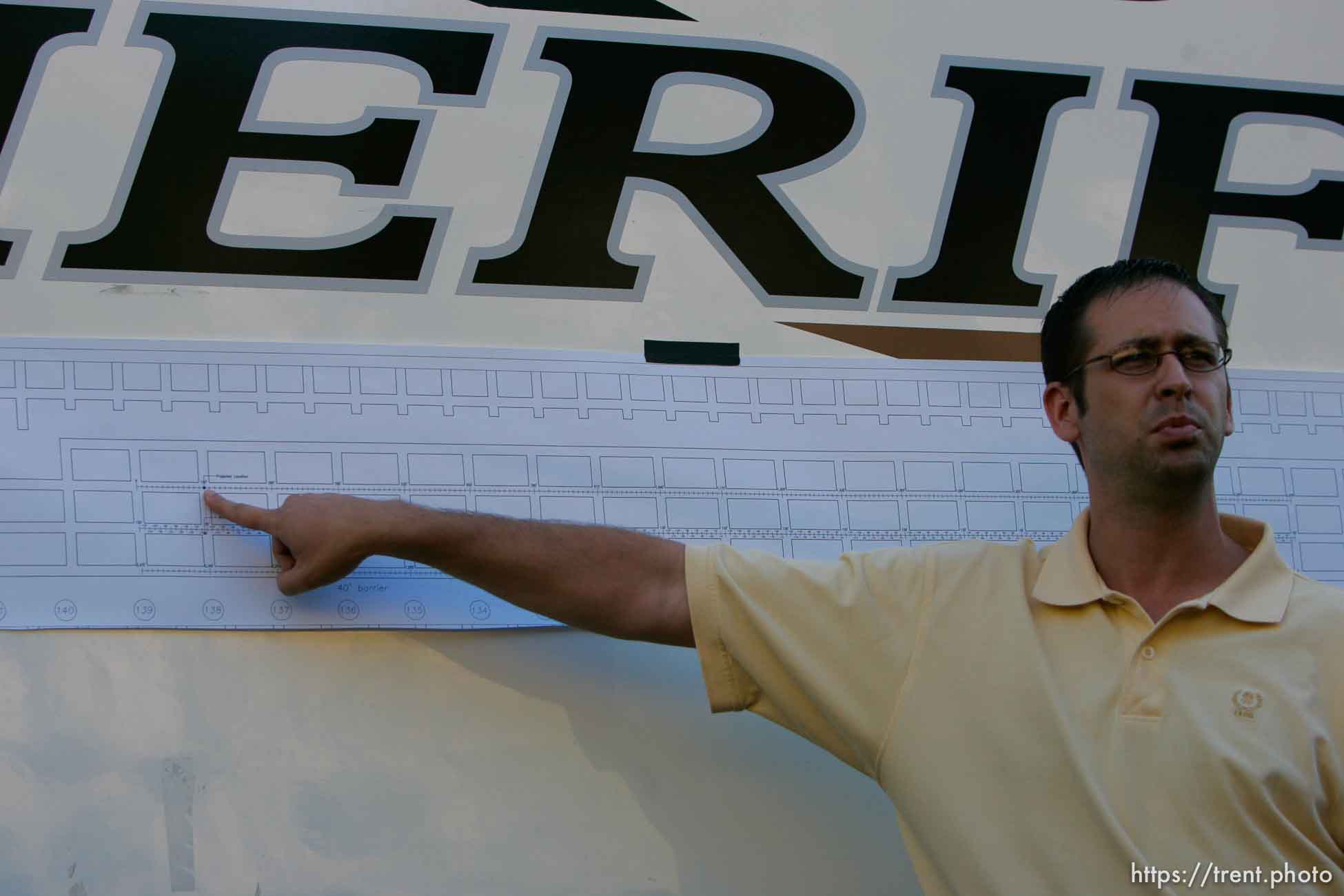 Huntington - Murray Energy Corp. vice president Rob Moore with a map of the Crandall Canyon Coal Mine