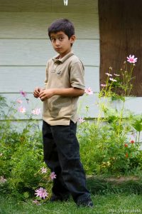 Price - Adrian Sanchez (6), is the nephew of Manuel Sanchez, one of the six miners trapped in the Crandall Canyon Mine.
Trent Nelson/The Salt Lake Tribune; 8.23.2007