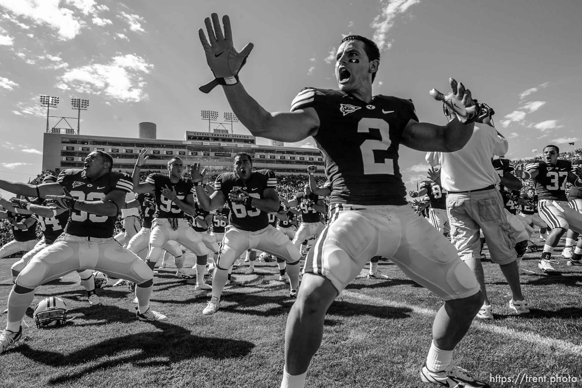 pre-game haka. Provo - BYU vs. Arizona college football Saturday afternoon at LaVell Edwards Stadium.
; 9.01.2007