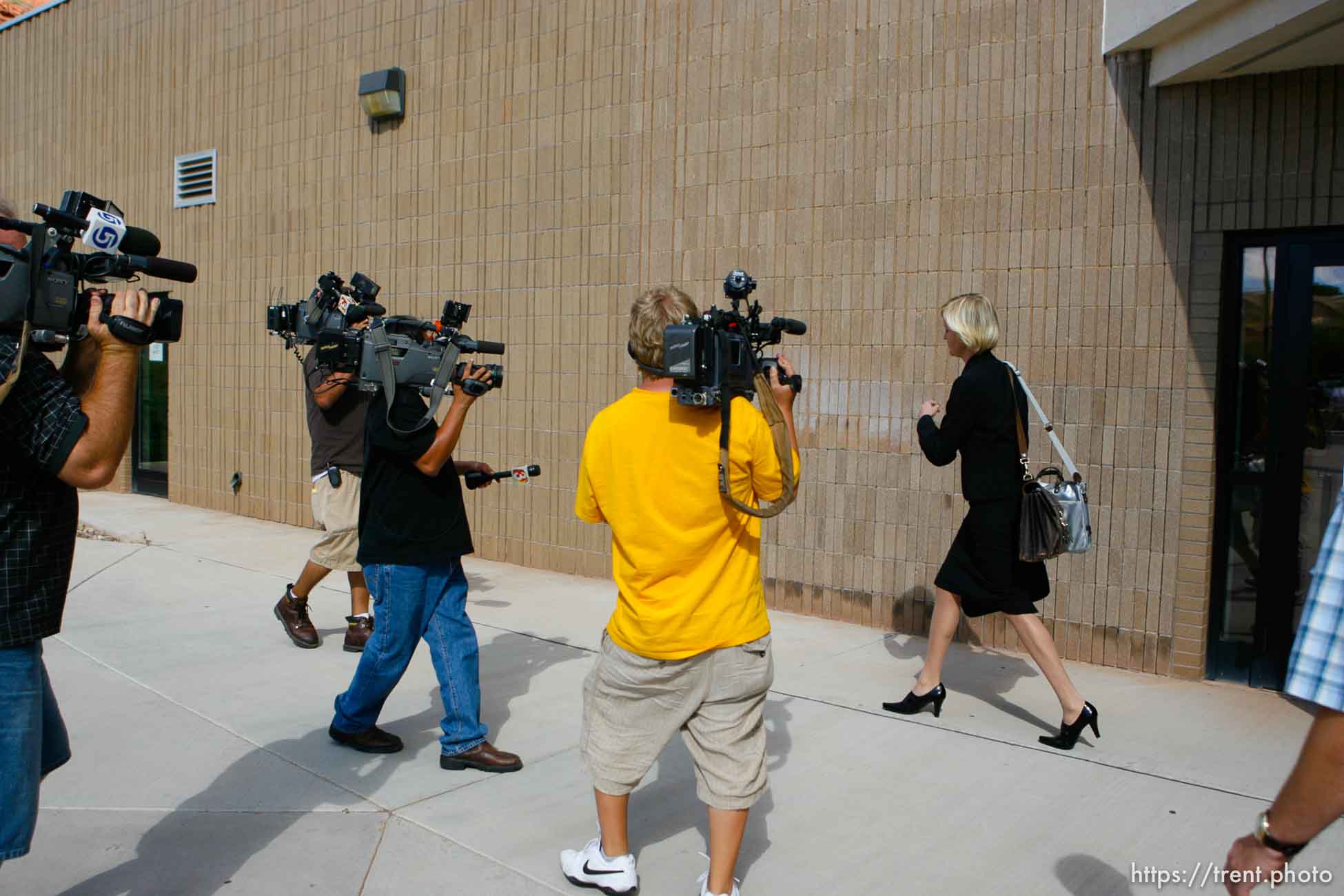 The Warren Jeffs' trial in St. George, Utah. Jeffs, head of the Fundamentalist Church of Jesus Christ of Latter Day Saints, is charged with two counts of rape as an accomplice for allegedly coercing the marriage and rape of a 14-year-old follower to her 19-year-old cousin in 2001.. defense attorney Tara Isaacson