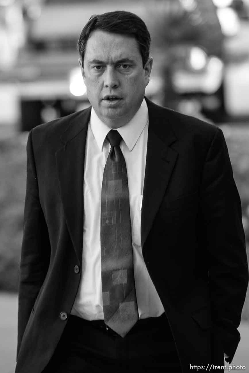 The Warren Jeffs' trial in St. George, Utah. Jeffs, head of the Fundamentalist Church of Jesus Christ of Latter Day Saints, is charged with two counts of rape as an accomplice for allegedly coercing the marriage and rape of a 14-year-old follower to her 19-year-old cousin in 2001.. apparent followers of warren jeffs' flds church