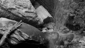 emerald pool hike at zion national park. waterfall and rocks