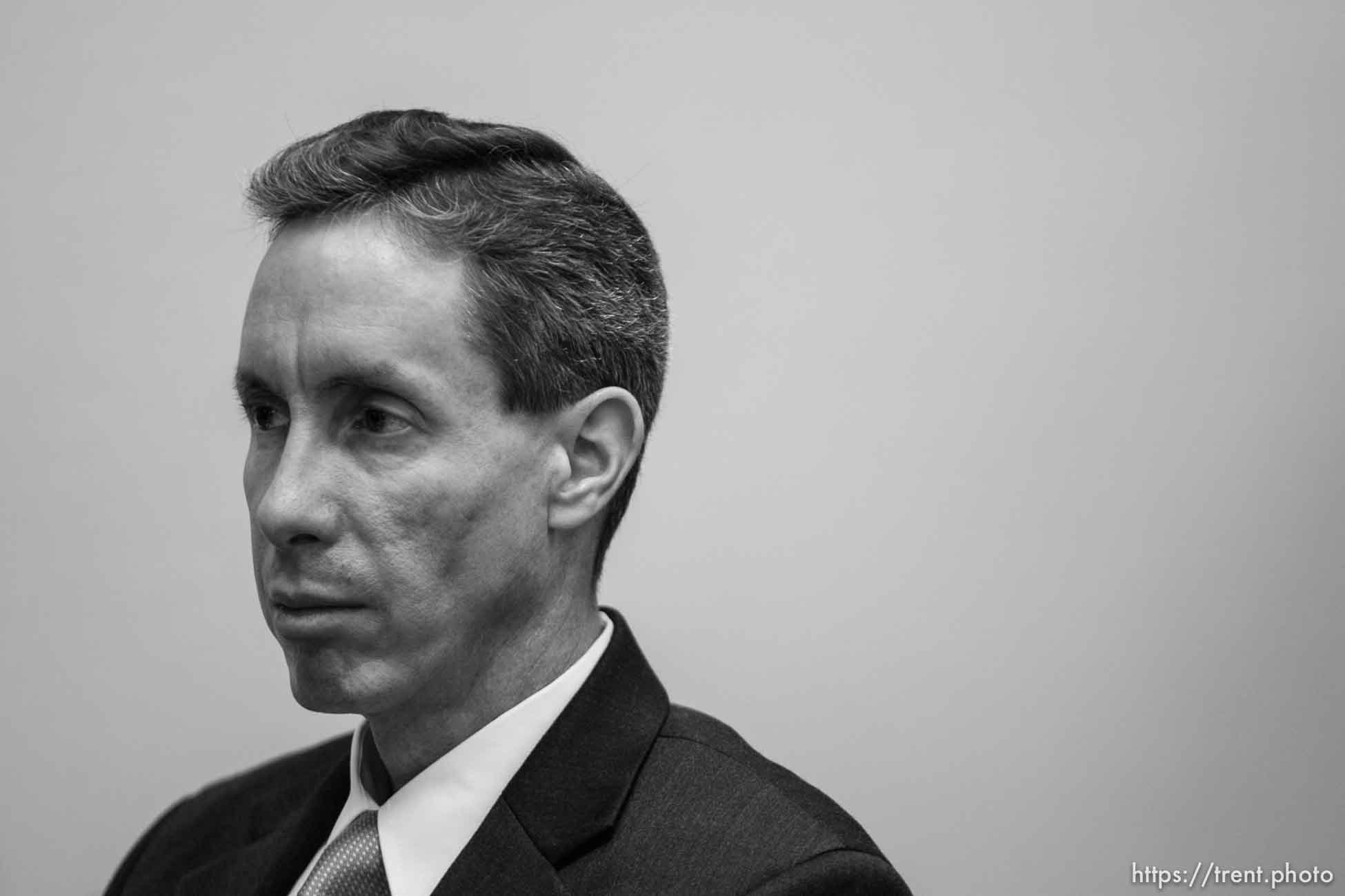 The Warren Jeffs' trial in St. George, Utah. Jeffs, head of the Fundamentalist Church of Jesus Christ of Latter Day Saints, is charged with two counts of rape as an accomplice for allegedly coercing the marriage and rape of a 14-year-old follower to her 19-year-old cousin in 2001.