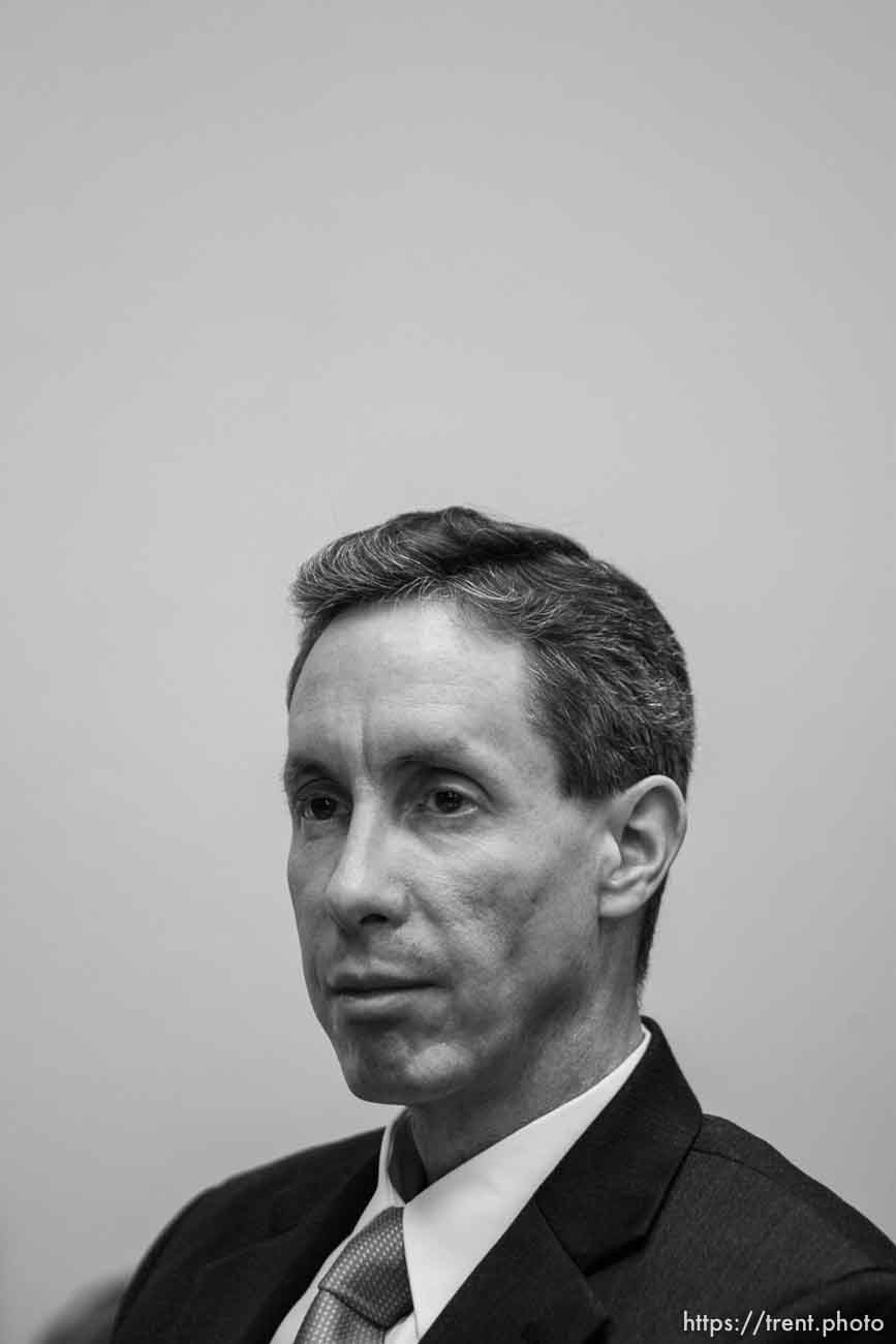 The Warren Jeffs' trial in St. George, Utah. Jeffs, head of the Fundamentalist Church of Jesus Christ of Latter Day Saints, is charged with two counts of rape as an accomplice for allegedly coercing the marriage and rape of a 14-year-old follower to her 19-year-old cousin in 2001.