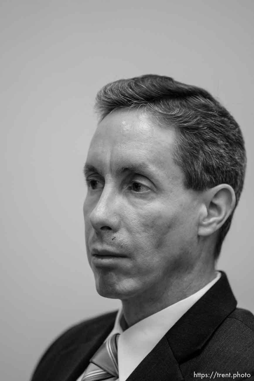 The Warren Jeffs' trial in St. George, Utah. Jeffs, head of the Fundamentalist Church of Jesus Christ of Latter Day Saints, is charged with two counts of rape as an accomplice for allegedly coercing the marriage and rape of a 14-year-old follower to her 19-year-old cousin in 2001.