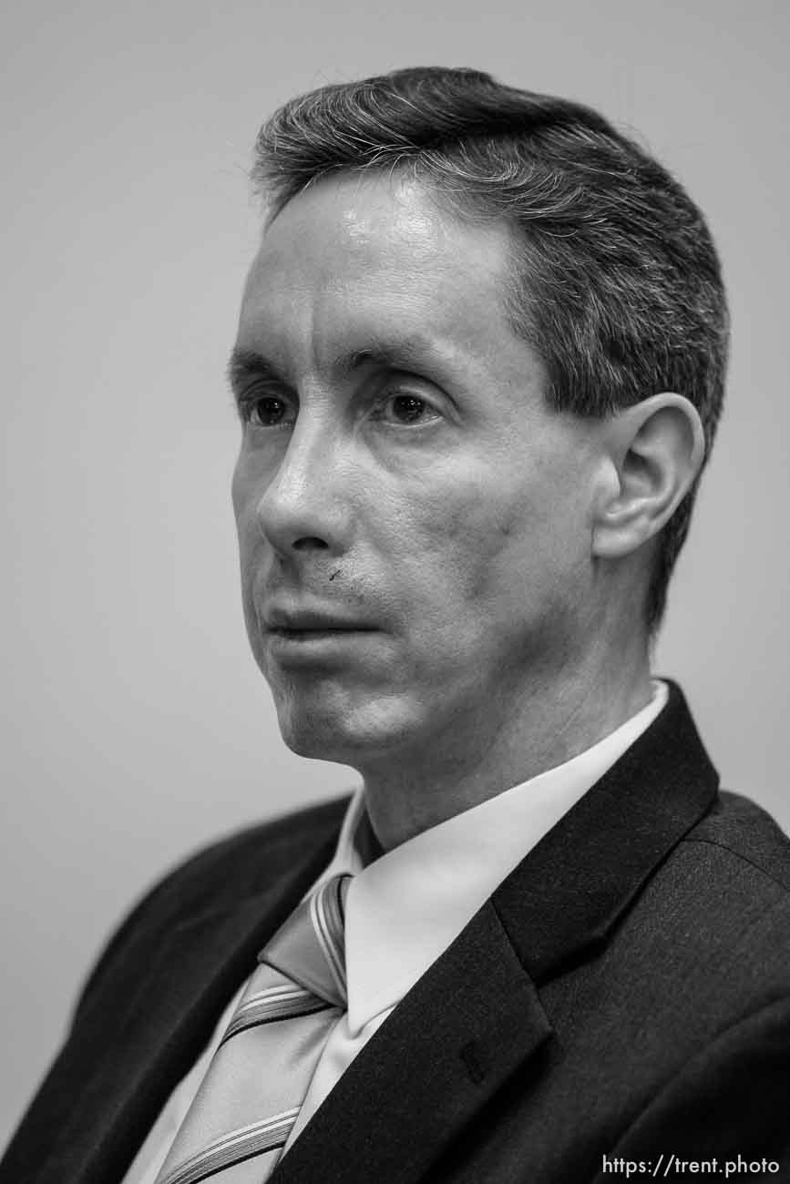 The Warren Jeffs' trial in St. George, Utah. Jeffs, head of the Fundamentalist Church of Jesus Christ of Latter Day Saints, is charged with two counts of rape as an accomplice for allegedly coercing the marriage and rape of a 14-year-old follower to her 19-year-old cousin in 2001.