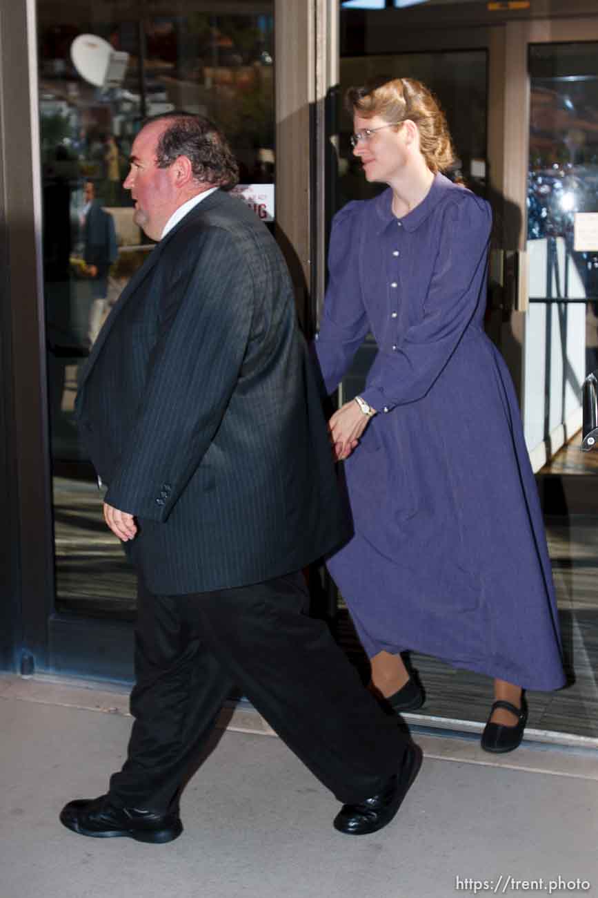 FLDS followers of Warren Jeffs. St. George - Warren Jeffs trial. The polygamous sect leader was charged with two counts of rape as an accomplice stemming from a marriage he officiated involving a 14-year-old girl and her 19-year-old cousin.