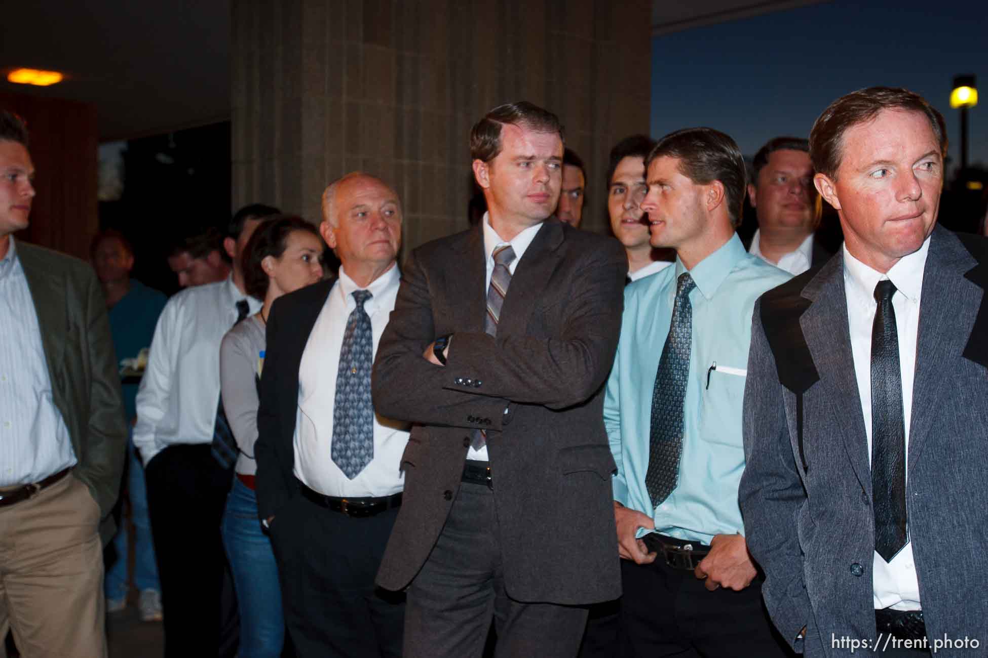 FLDS followers of Warren Jeffs. Nate Carlisle. Rodney Holm. St. George - Warren Jeffs trial. The polygamous sect leader was charged with two counts of rape as an accomplice stemming from a marriage he officiated involving a 14-year-old girl and her 19-year-old cousin.