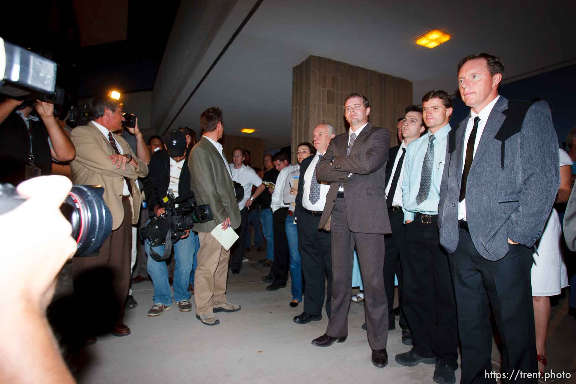 FLDS followers of Warren Jeffs. Nate Carlisle. Rodney Holm. St. George - Warren Jeffs trial. The polygamous sect leader was charged with two counts of rape as an accomplice stemming from a marriage he officiated involving a 14-year-old girl and her 19-year-old cousin.