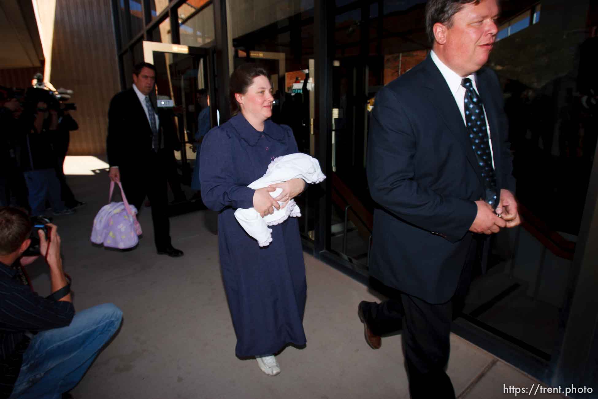 Warren Jeffs supporters and media St. George - Polygamous sect leader Warren Jeffs was sentenced Tuesday, November 20, 2007 after being found guilty on two counts of rape as an accomplice, in St. George, Utah. Jeffs, head of the Fundamentalist Church of Jesus Christ of Latter Day Saints, was found guilty of two counts of rape as an accomplice for allegedly coercing the marriage and rape of a 14-year-old follower to her 19-year-old cousin in 2001.
; 11.20.2007