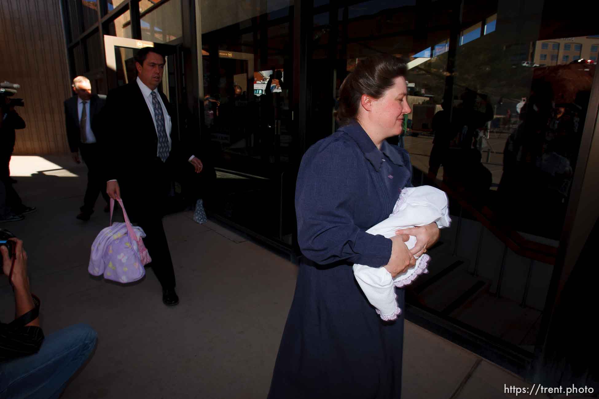 Warren Jeffs supporters and media St. George - Polygamous sect leader Warren Jeffs was sentenced Tuesday, November 20, 2007 after being found guilty on two counts of rape as an accomplice, in St. George, Utah. Jeffs, head of the Fundamentalist Church of Jesus Christ of Latter Day Saints, was found guilty of two counts of rape as an accomplice for allegedly coercing the marriage and rape of a 14-year-old follower to her 19-year-old cousin in 2001.
; 11.20.2007