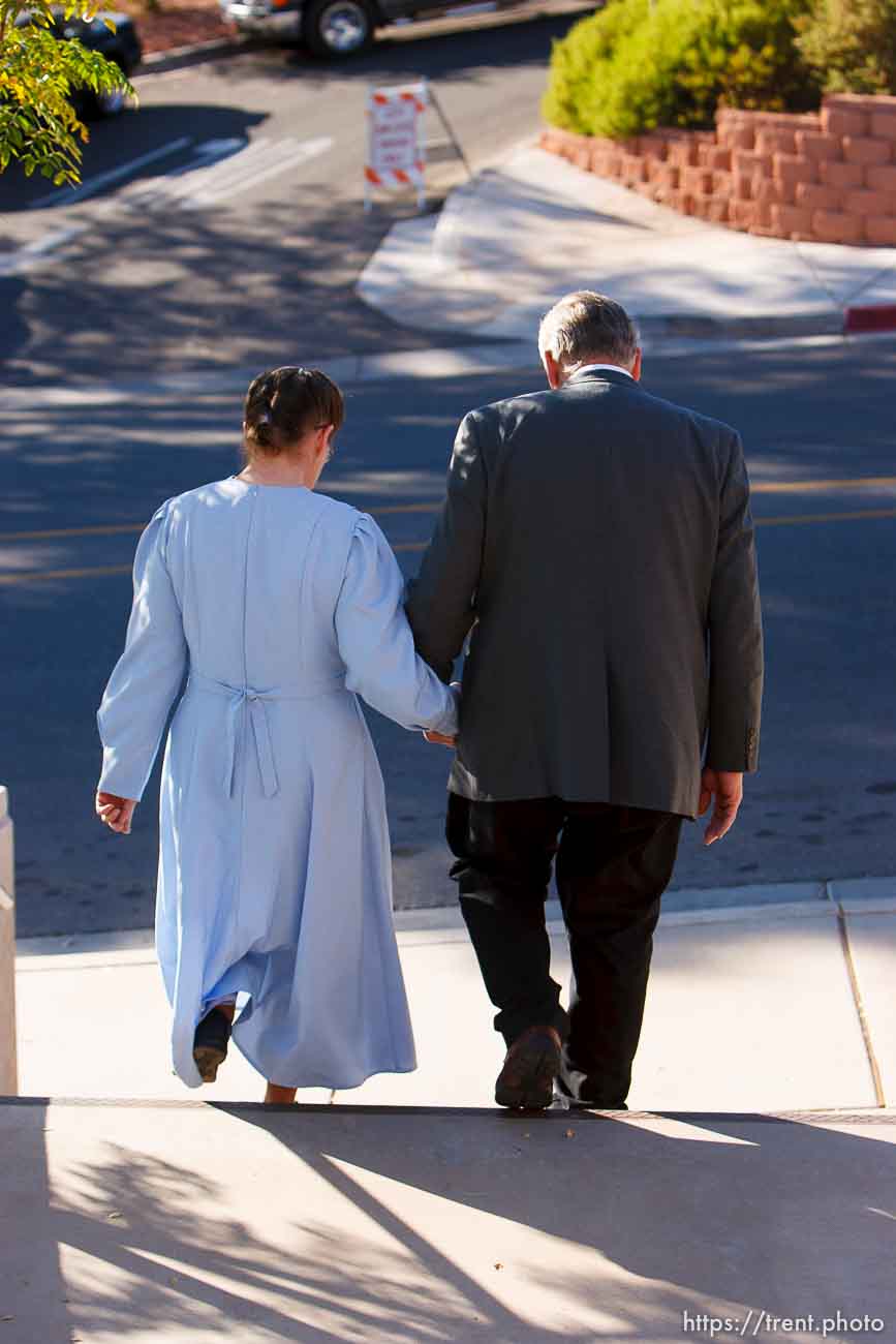 Lamar Johnson and unidentified woman. St. George - Polygamous sect leader Warren Jeffs was sentenced Tuesday, November 20, 2007 after being found guilty on two counts of rape as an accomplice, in St. George, Utah. Jeffs, head of the Fundamentalist Church of Jesus Christ of Latter Day Saints, was found guilty of two counts of rape as an accomplice for allegedly coercing the marriage and rape of a 14-year-old follower to her 19-year-old cousin in 2001.
; 11.20.2007