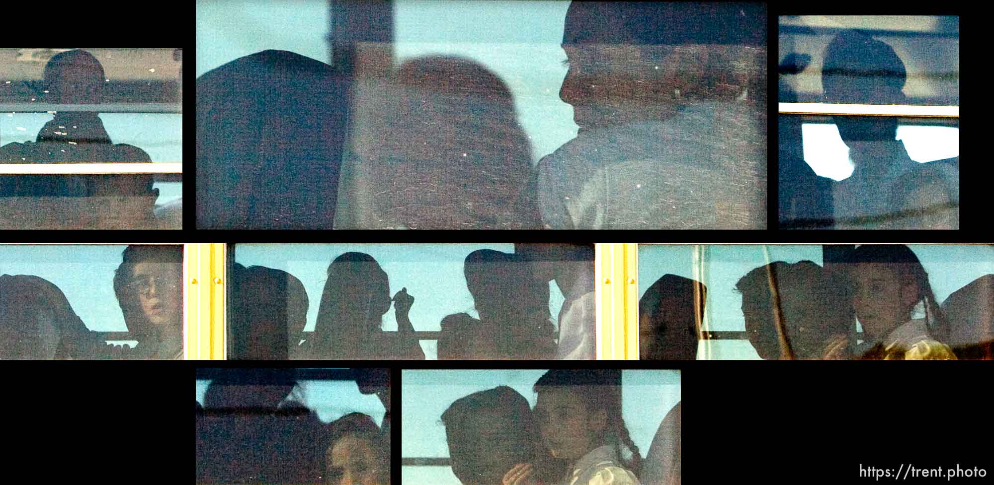 FLDS Children in a bus being taken from the YFZ ranch to shelter in Fort Concho.