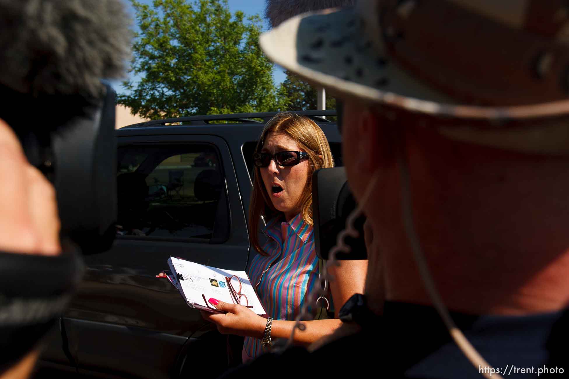 San Angelo - Attorneys gathered at the DFPS at the Ralph R. Chase building Sunday, June 1, 2008 to hammer out an agreement to return over 450 children that were taken from the YFZ ranch... Sunday June 1, 2008. debra brown