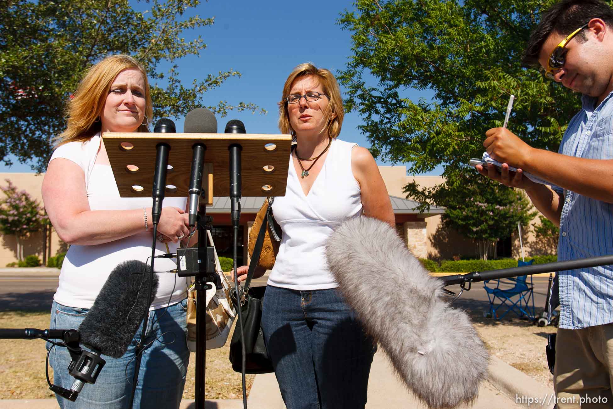 San Angelo - Attorneys gathered at the DFPS at the Ralph R. Chase building Sunday, June 1, 2008 to hammer out an agreement to return over 450 children that were taken from the YFZ ranch... Sunday June 1, 2008.  Andrea Sloan, Laura Shockley