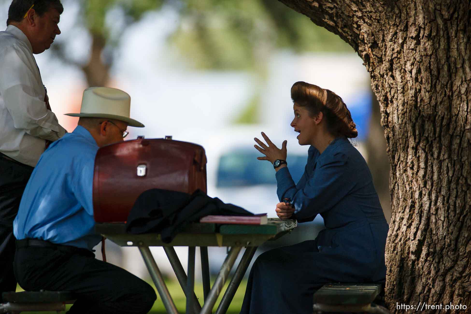 Eldorado - at the Schleicher County Courthouse Tuesday, July 22, 2008, where a grand jury met to hear evidence of possible crimes involving FLDS church members from the YFZ ranch.