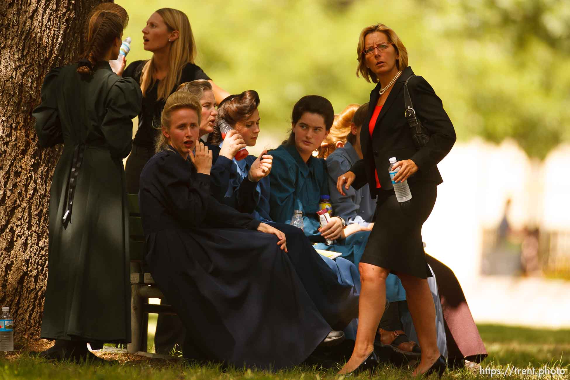 Eldorado - at the Schleicher County Courthouse Tuesday, July 22, 2008, where a grand jury met to hear evidence of possible crimes involving FLDS church members from the YFZ ranch.  andrea sloan