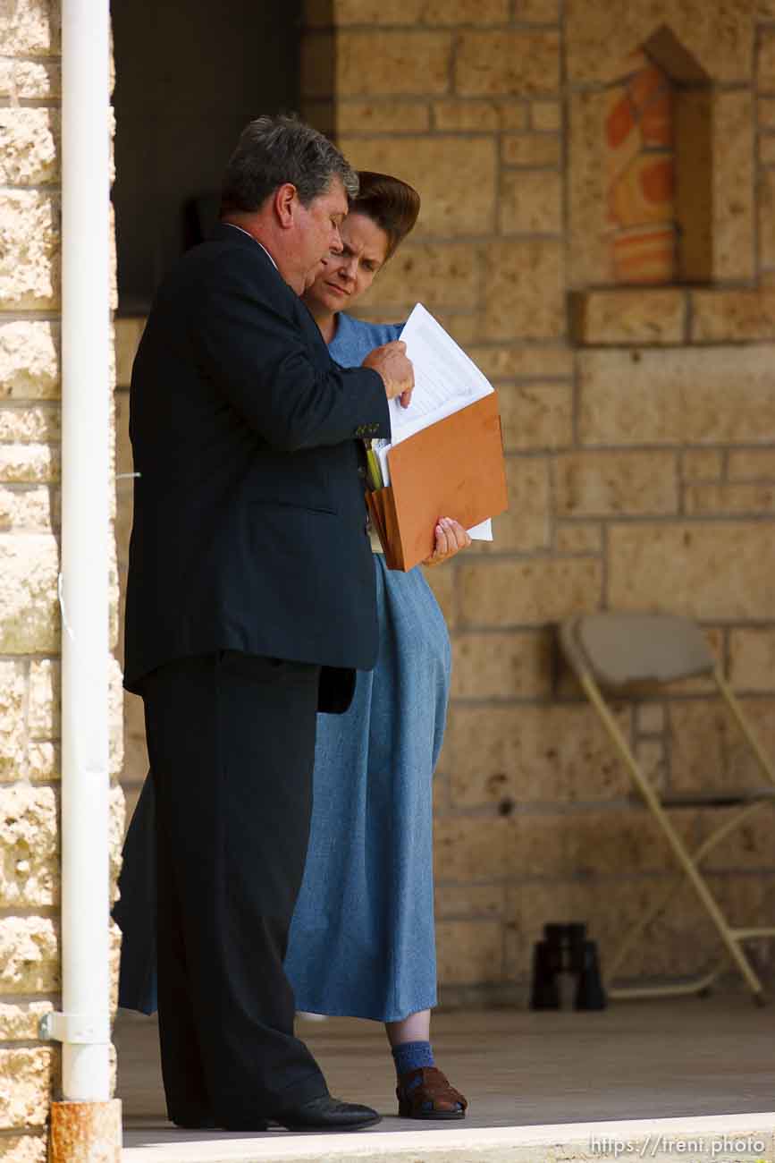 Eldorado - at the Schleicher County Courthouse Tuesday, July 22, 2008, where a grand jury met to hear evidence of possible crimes involving FLDS church members from the YFZ ranch.