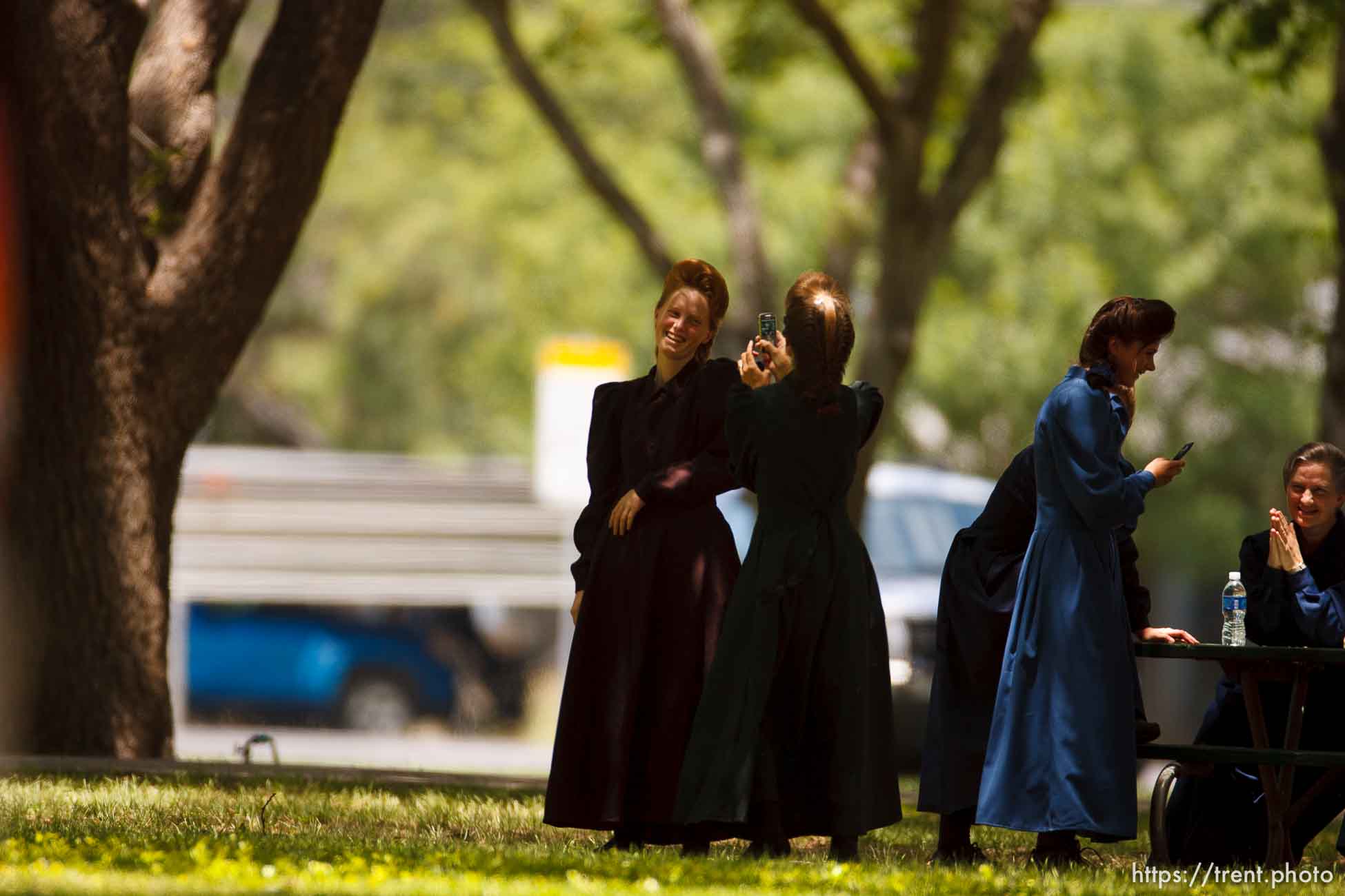 Eldorado - at the Schleicher County Courthouse Tuesday, July 22, 2008, where a grand jury met to hear evidence of possible crimes involving FLDS church members from the YFZ ranch.