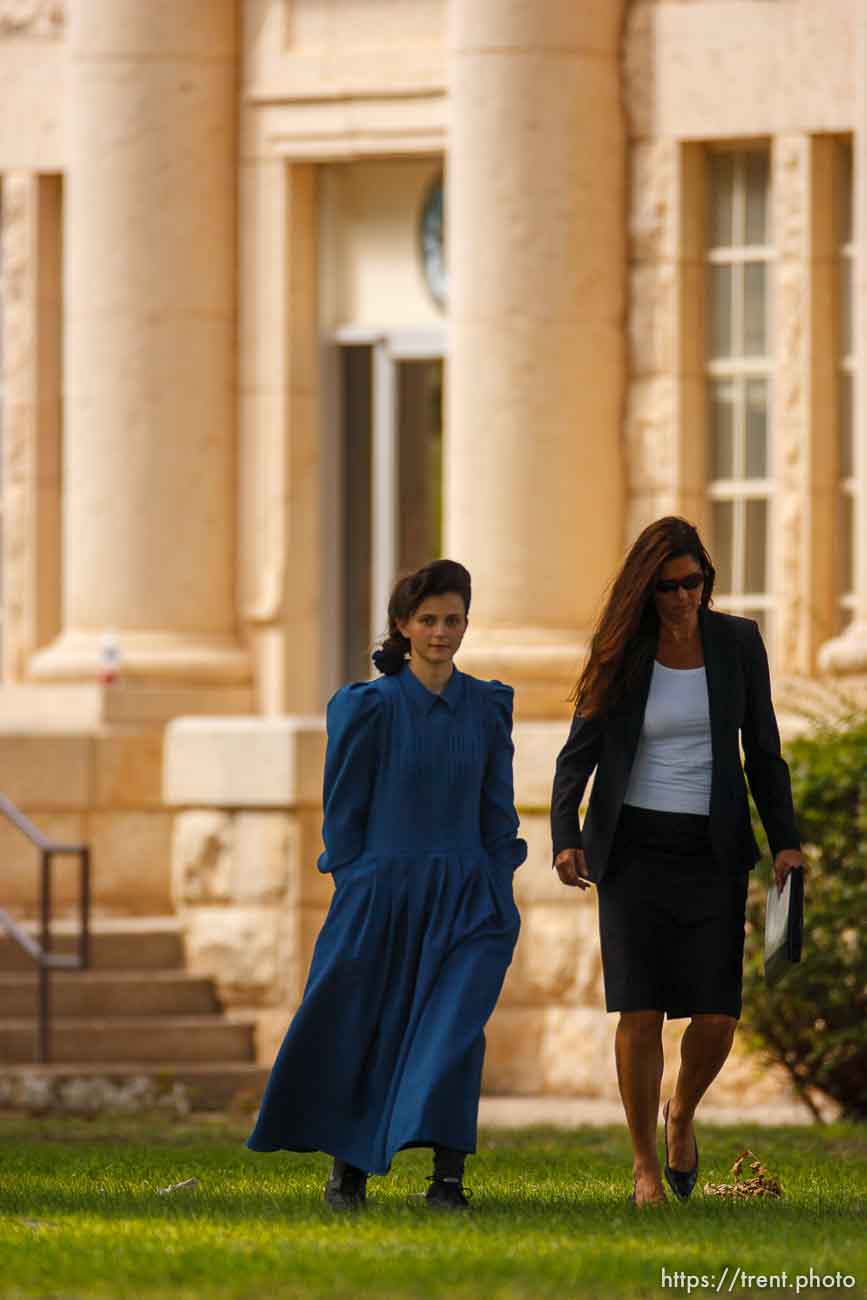 Eldorado - at the Schleicher County Courthouse Tuesday, July 22, 2008, where a grand jury met to hear evidence of possible crimes involving FLDS church members from the YFZ ranch.