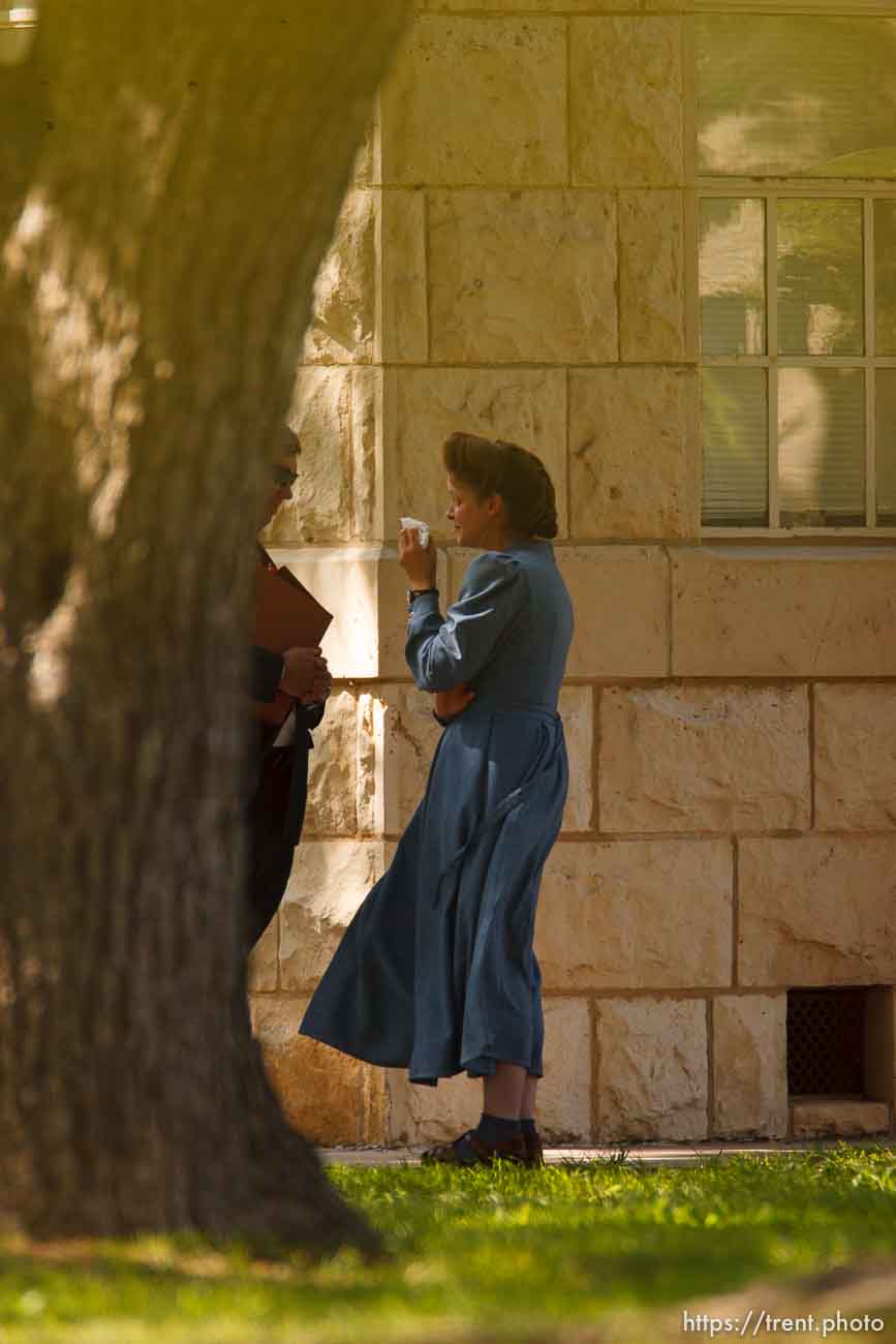 Eldorado - at the Schleicher County Courthouse Tuesday, July 22, 2008, where a grand jury met to hear evidence of possible crimes involving FLDS church members from the YFZ ranch.