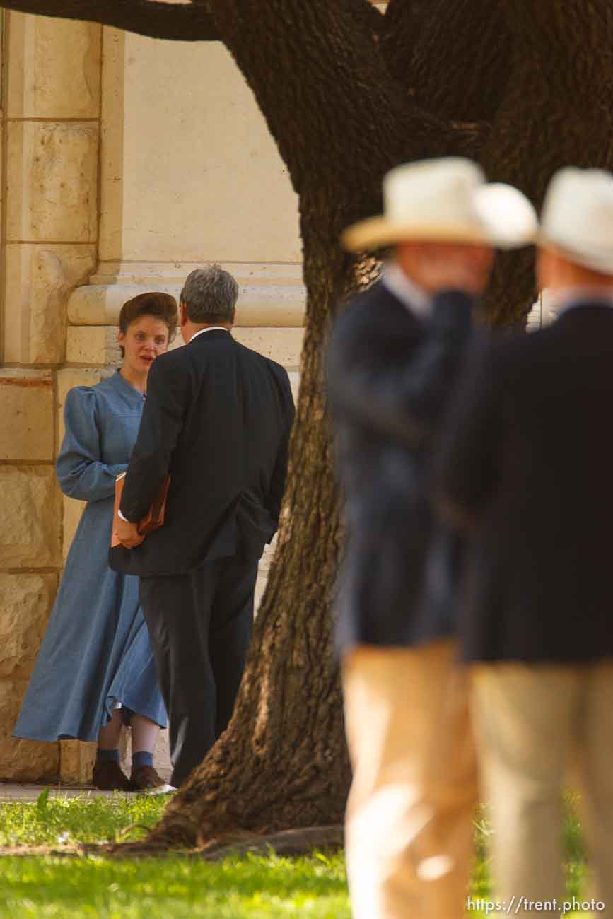 Eldorado - at the Schleicher County Courthouse Tuesday, July 22, 2008, where a grand jury met to hear evidence of possible crimes involving FLDS church members from the YFZ ranch.