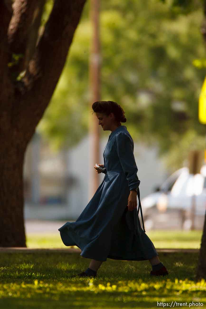 Eldorado - at the Schleicher County Courthouse Tuesday, July 22, 2008, where a grand jury met to hear evidence of possible crimes involving FLDS church members from the YFZ ranch.