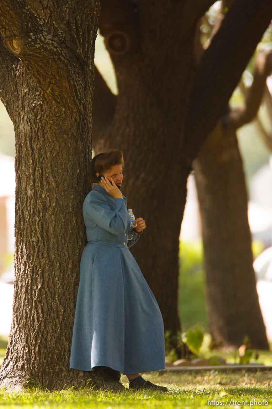 Eldorado - at the Schleicher County Courthouse Tuesday, July 22, 2008, where a grand jury met to hear evidence of possible crimes involving FLDS church members from the YFZ ranch.