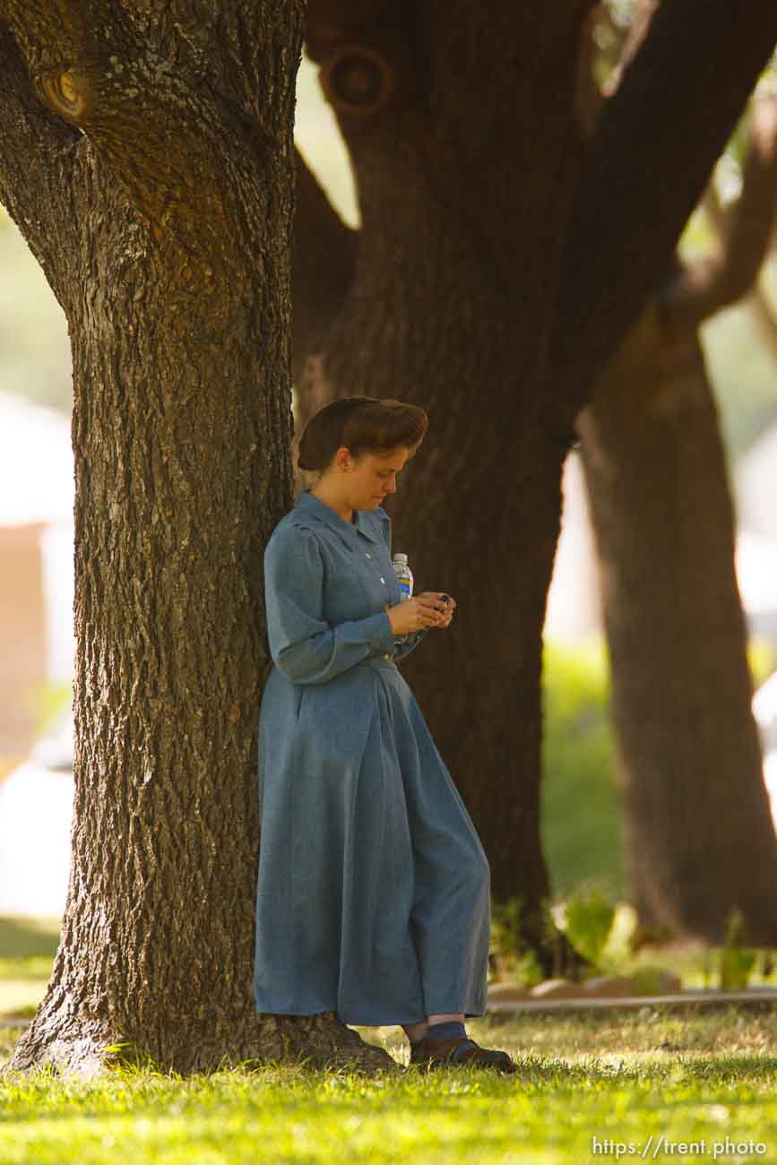 Eldorado - at the Schleicher County Courthouse Tuesday, July 22, 2008, where a grand jury met to hear evidence of possible crimes involving FLDS church members from the YFZ ranch.