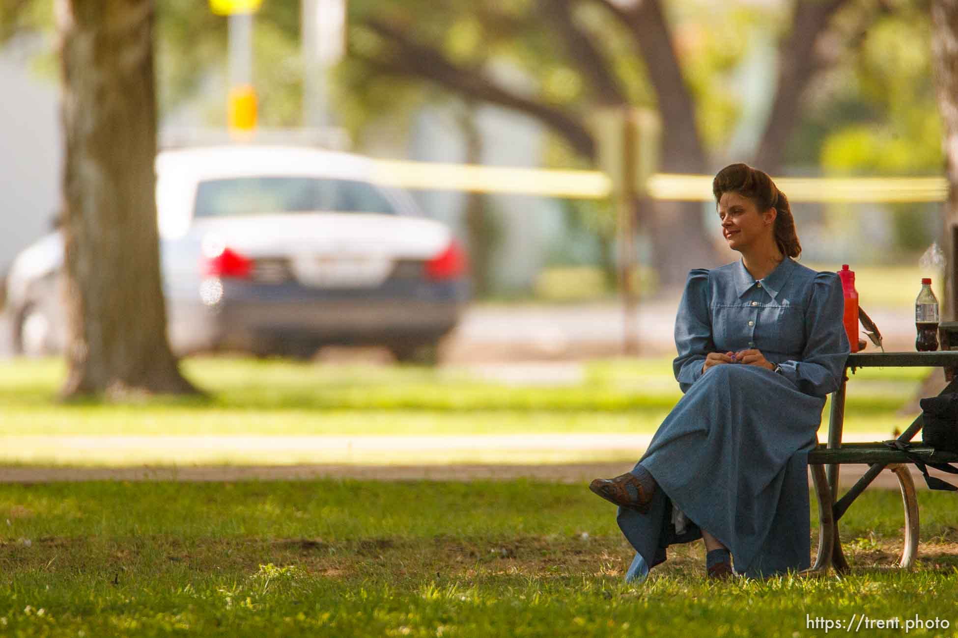 Eldorado - at the Schleicher County Courthouse Tuesday, July 22, 2008, where a grand jury met to hear evidence of possible crimes involving FLDS church members from the YFZ ranch.