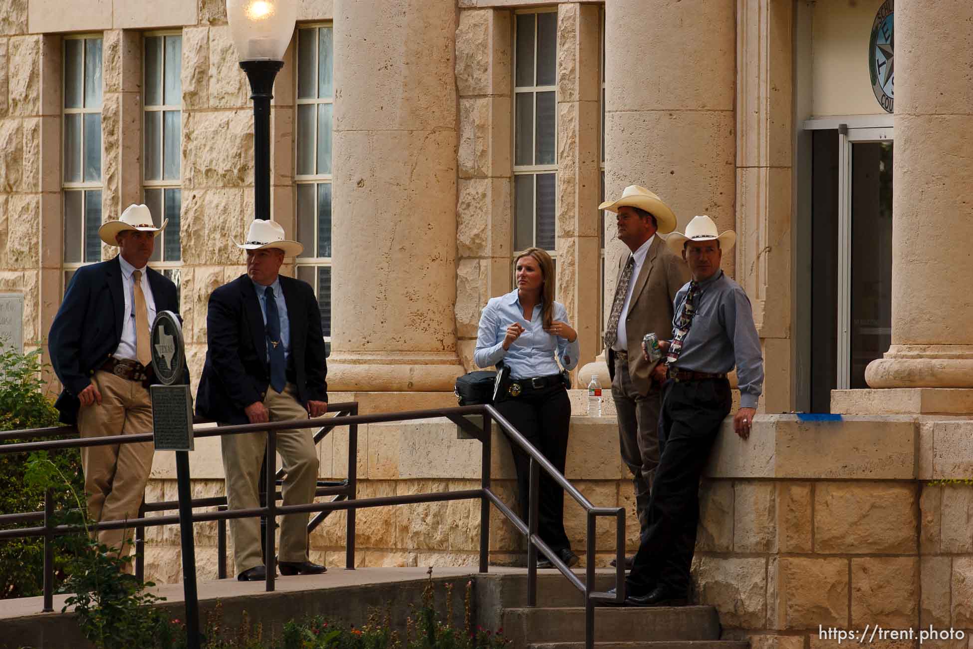 Eldorado - at the Schleicher County Courthouse Tuesday, July 22, 2008, where a grand jury met to hear evidence of possible crimes involving FLDS church members from the YFZ ranch.