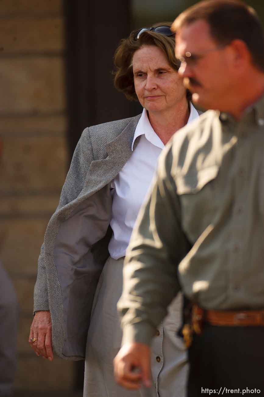 Eldorado - at the Schleicher County Courthouse Tuesday, July 22, 2008, where a grand jury met to hear evidence of possible crimes involving FLDS church members from the YFZ ranch.  judge barbara walther