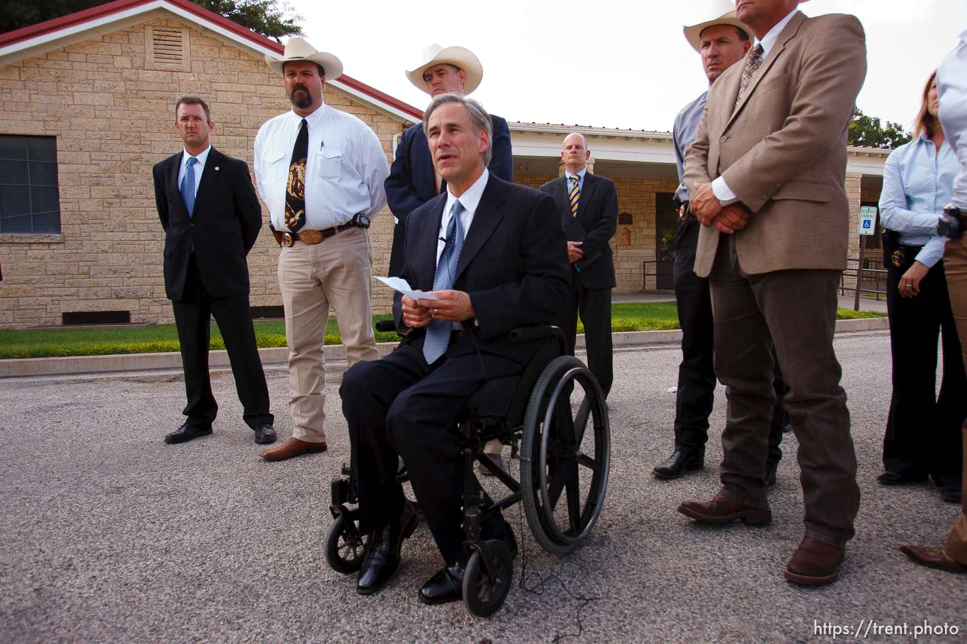 Eldorado - Texas Attorney General Greg Abbott announces the inditement of six individuals associated with the YFZ ranch. A grand jury reconvened at the Schleicher County Courthouse  Tuesday, July 22 2008 to consider charges stemming from the raid on the YFZ ranch. Tuesday, July 22, 2008.