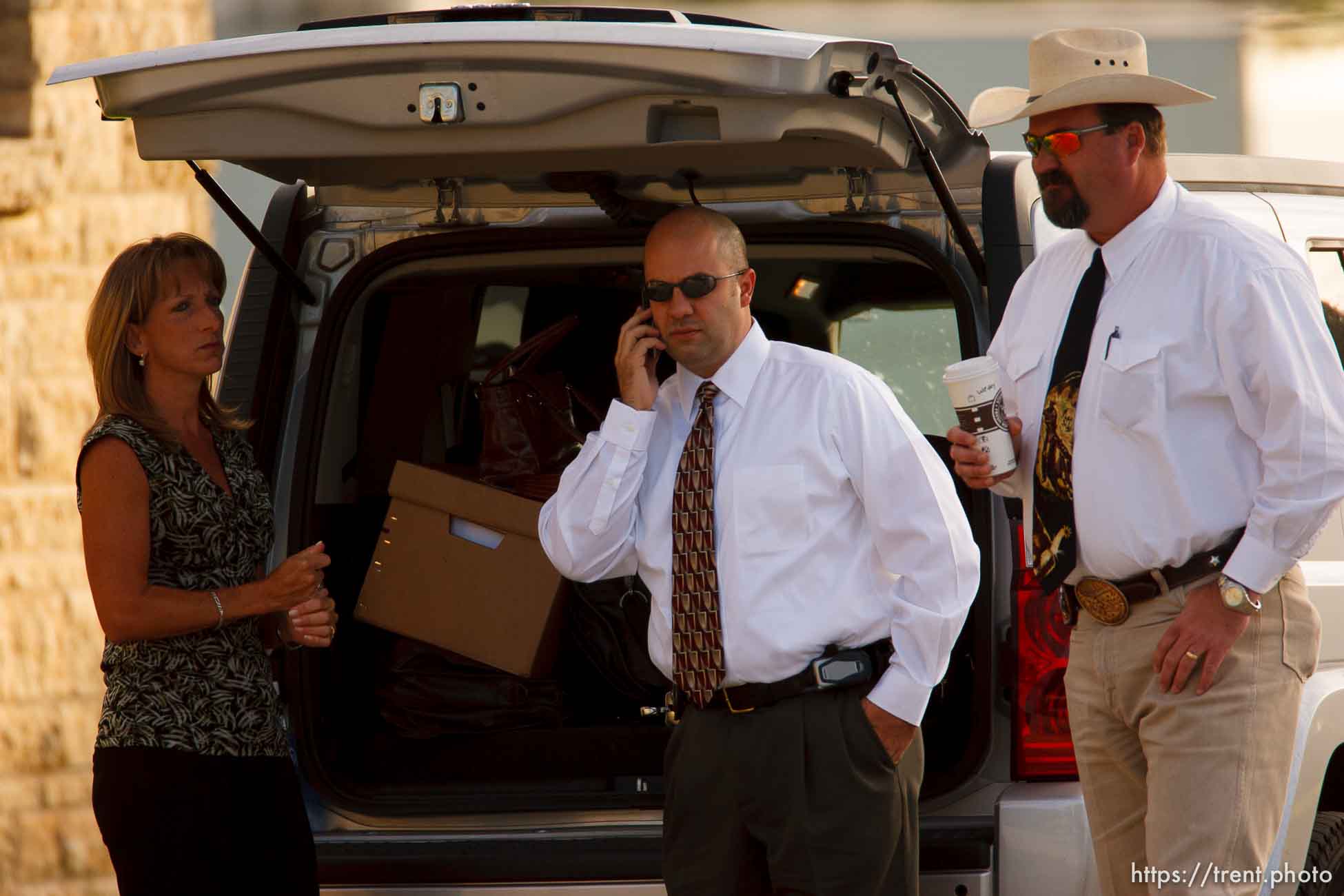 Eldorado - at the Schleicher County Courthouse Tuesday, July 22, 2008, where a grand jury met to hear evidence of possible crimes involving FLDS church members from the YFZ ranch.