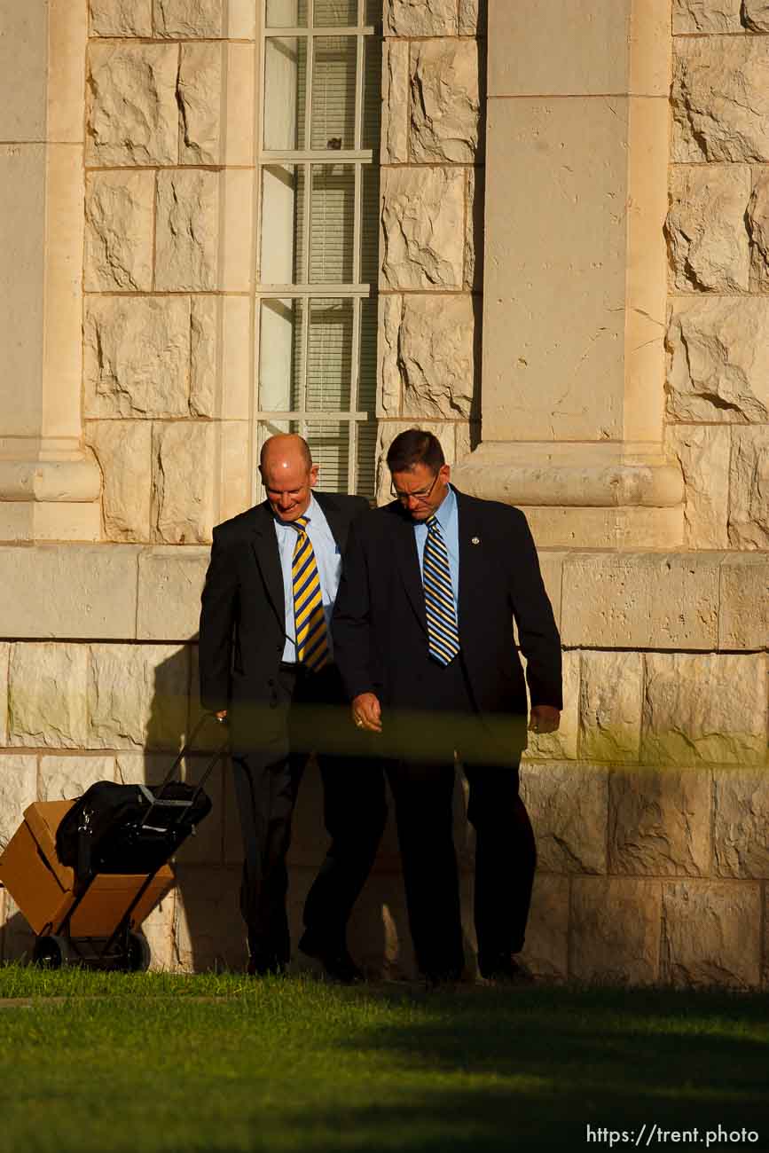 Eldorado - at the Schleicher County Courthouse Tuesday, July 22, 2008, where a grand jury met to hear evidence of possible crimes involving FLDS church members from the YFZ ranch.