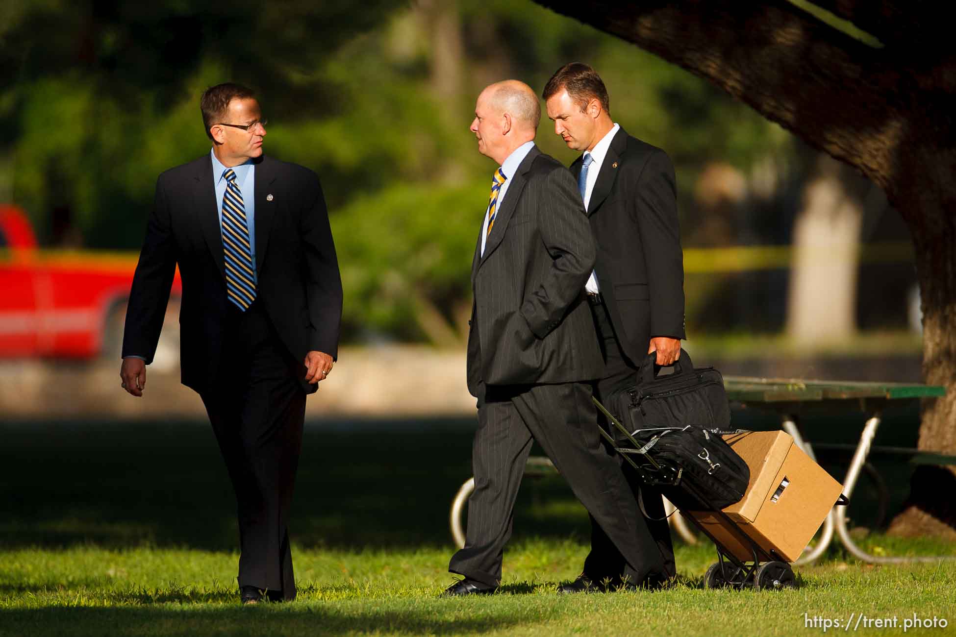 Eldorado - at the Schleicher County Courthouse Tuesday, July 22, 2008, where a grand jury met to hear evidence of possible crimes involving FLDS church members from the YFZ ranch.