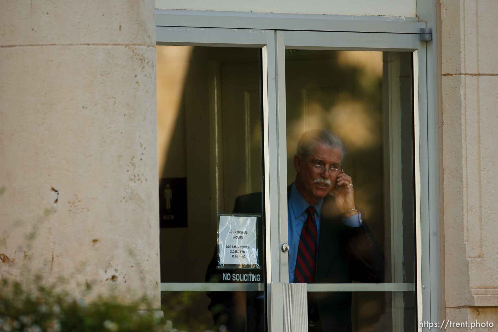 Eldorado - at the Schleicher County Courthouse Tuesday, July 22, 2008, where a grand jury met to hear evidence of possible crimes involving FLDS church members from the YFZ ranch.