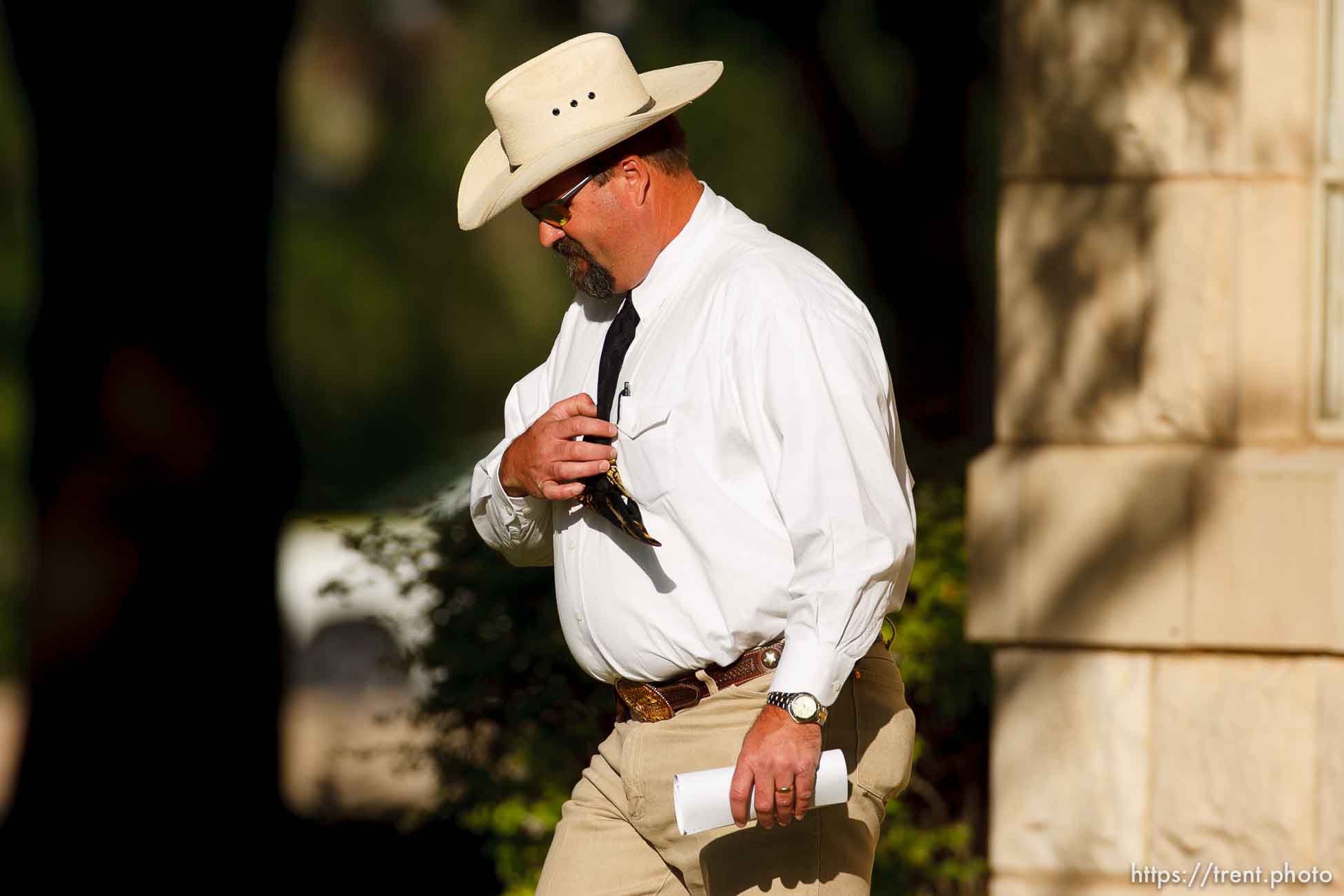 Eldorado - at the Schleicher County Courthouse Tuesday, July 22, 2008, where a grand jury met to hear evidence of possible crimes involving FLDS church members from the YFZ ranch.