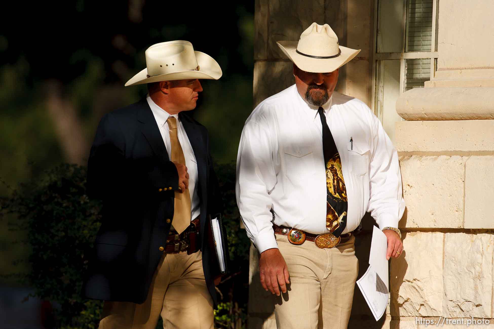 Eldorado - at the Schleicher County Courthouse Tuesday, July 22, 2008, where a grand jury met to hear evidence of possible crimes involving FLDS church members from the YFZ ranch.