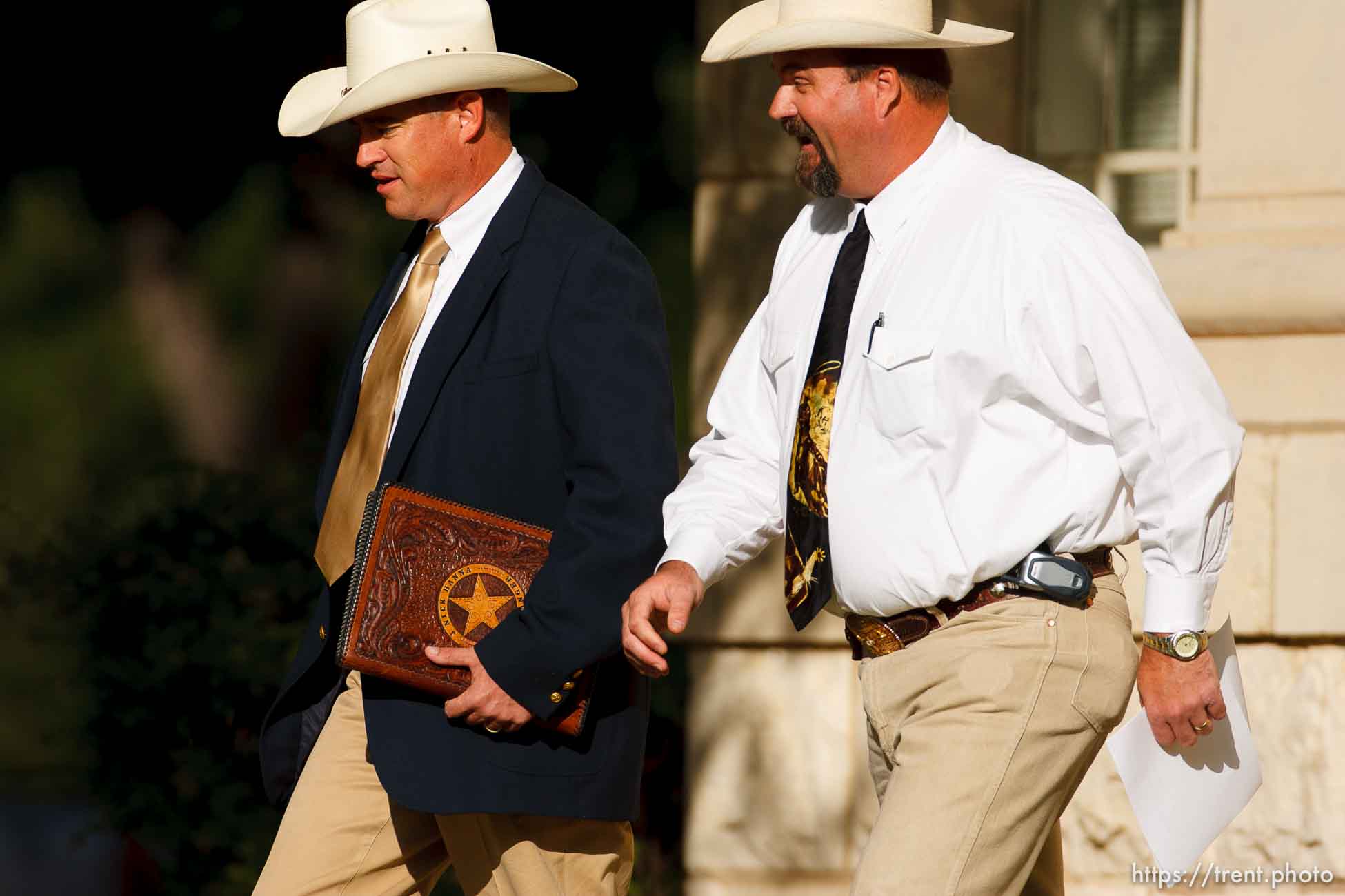 Eldorado - at the Schleicher County Courthouse Tuesday, July 22, 2008, where a grand jury met to hear evidence of possible crimes involving FLDS church members from the YFZ ranch.