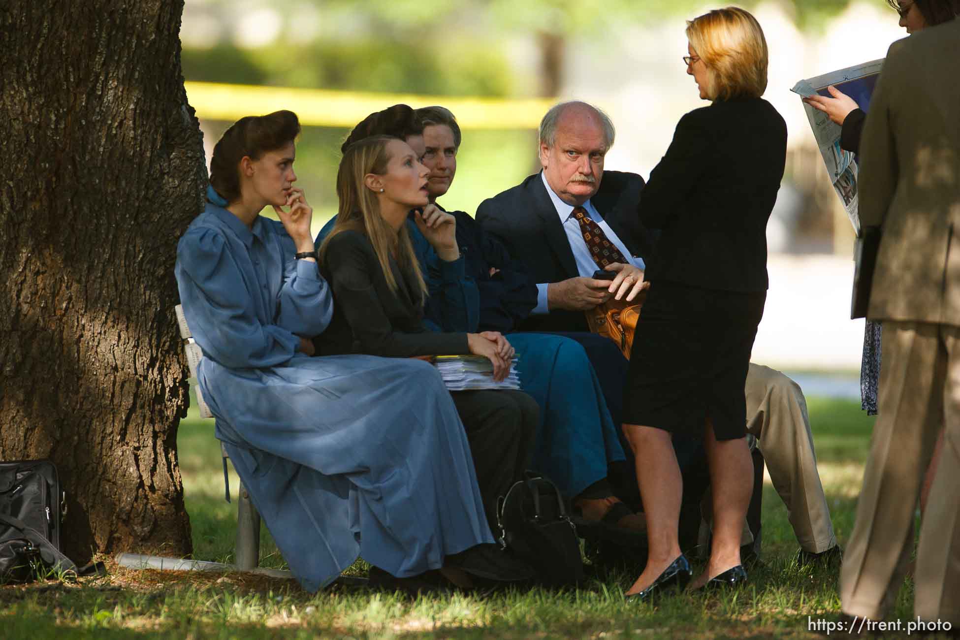 Eldorado - at the Schleicher County Courthouse Tuesday, July 22, 2008, where a grand jury met to hear evidence of possible crimes involving FLDS church members from the YFZ ranch.