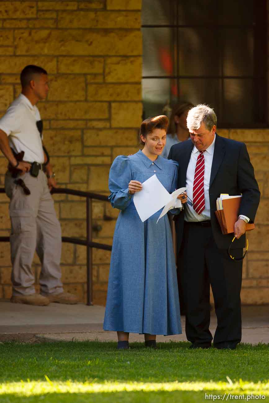 Eldorado - at the Schleicher County Courthouse Tuesday, July 22, 2008, where a grand jury met to hear evidence of possible crimes involving FLDS church members from the YFZ ranch.