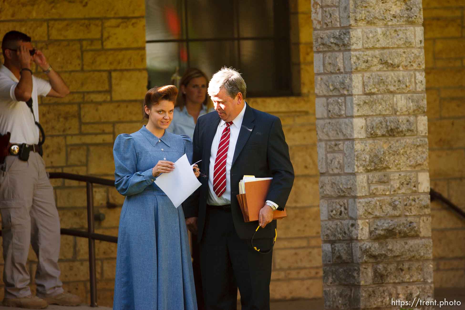 Eldorado - at the Schleicher County Courthouse Tuesday, July 22, 2008, where a grand jury met to hear evidence of possible crimes involving FLDS church members from the YFZ ranch.