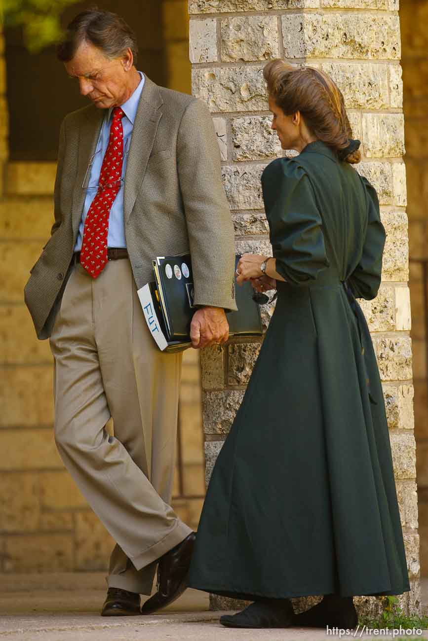 Eldorado - at the Schleicher County Courthouse Tuesday, July 22, 2008, where a grand jury met to hear evidence of possible crimes involving FLDS church members from the YFZ ranch.