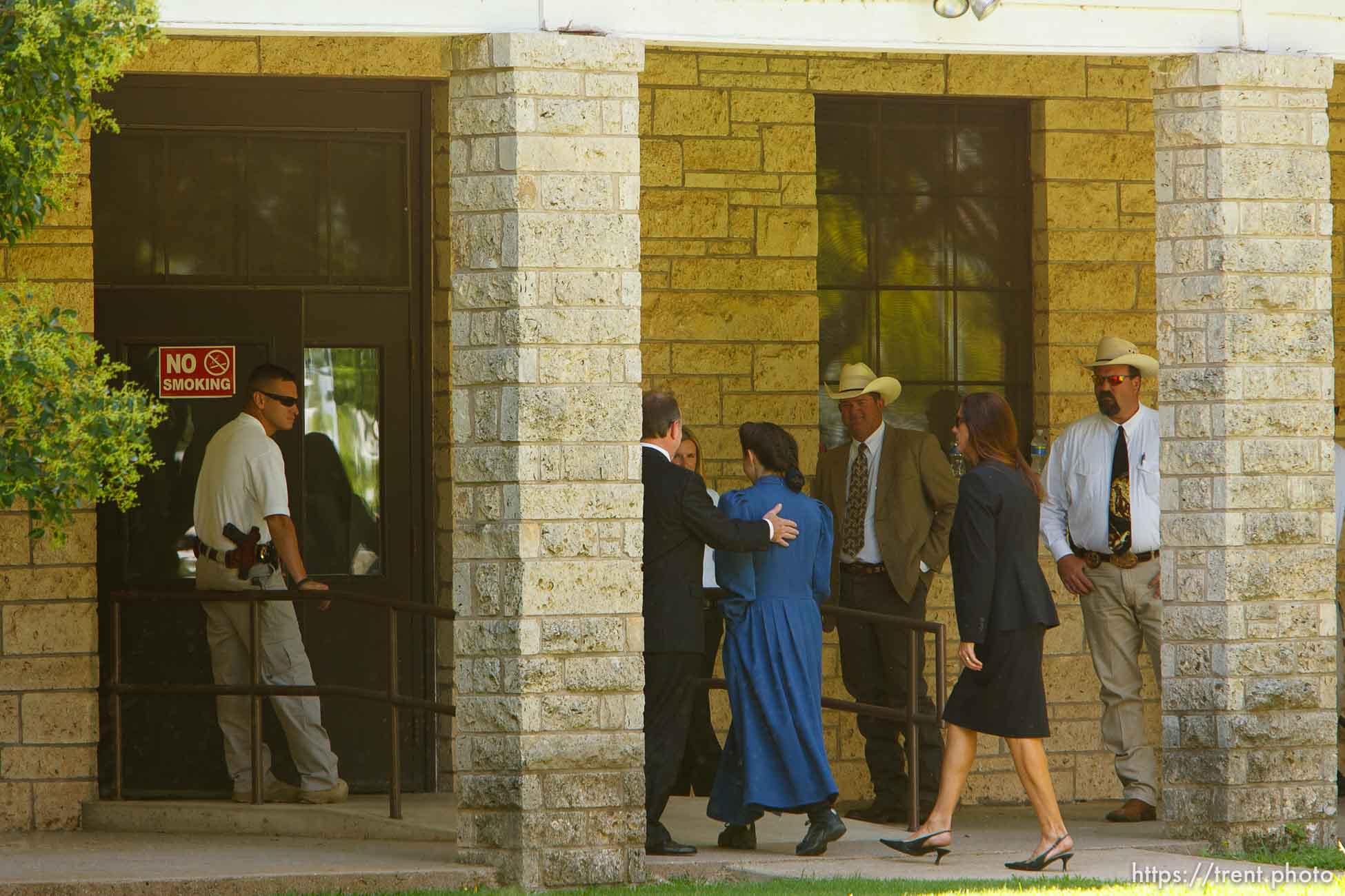 Eldorado - at the Schleicher County Courthouse Tuesday, July 22, 2008, where a grand jury met to hear evidence of possible crimes involving FLDS church members from the YFZ ranch.