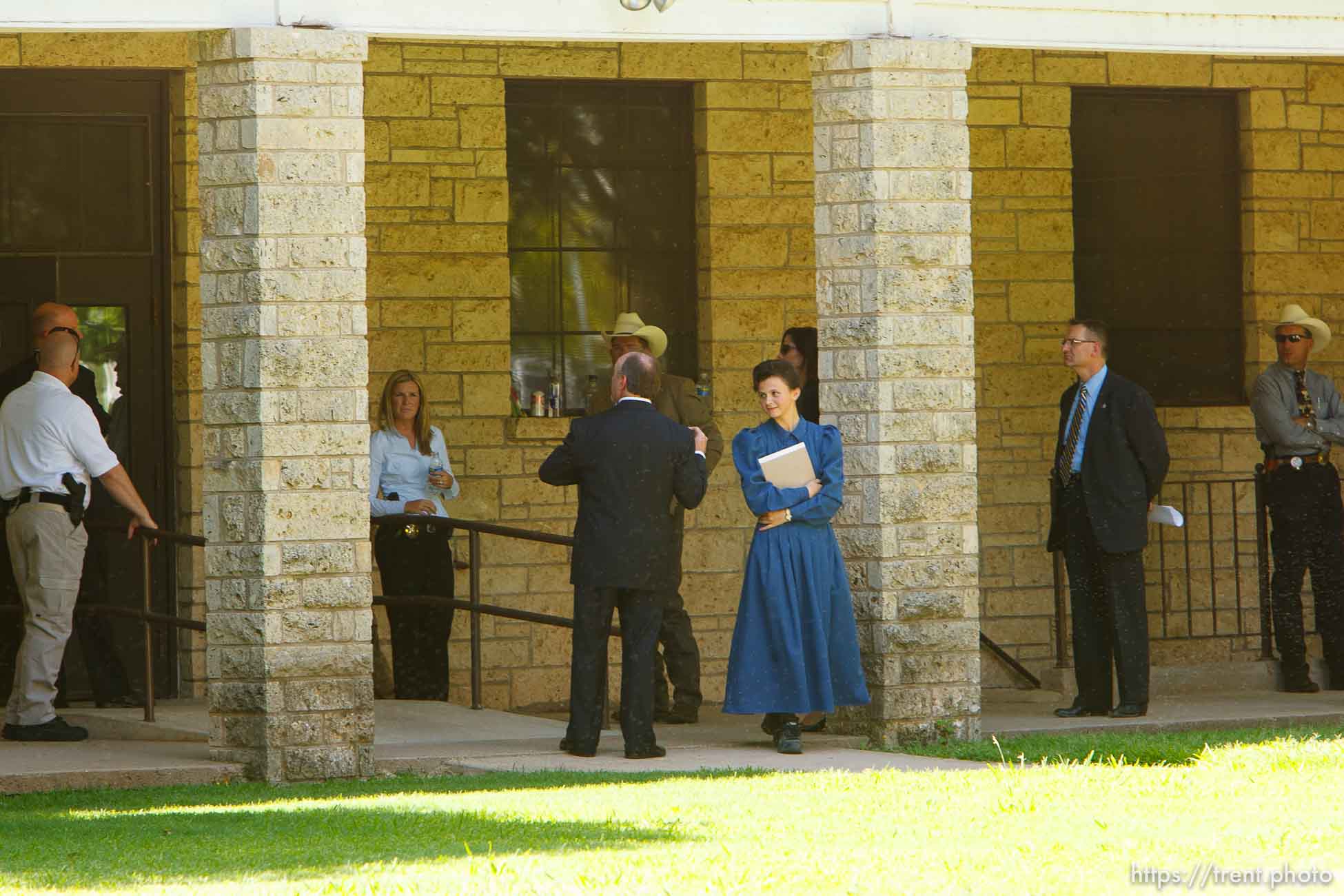 Eldorado - at the Schleicher County Courthouse Tuesday, July 22, 2008, where a grand jury met to hear evidence of possible crimes involving FLDS church members from the YFZ ranch.