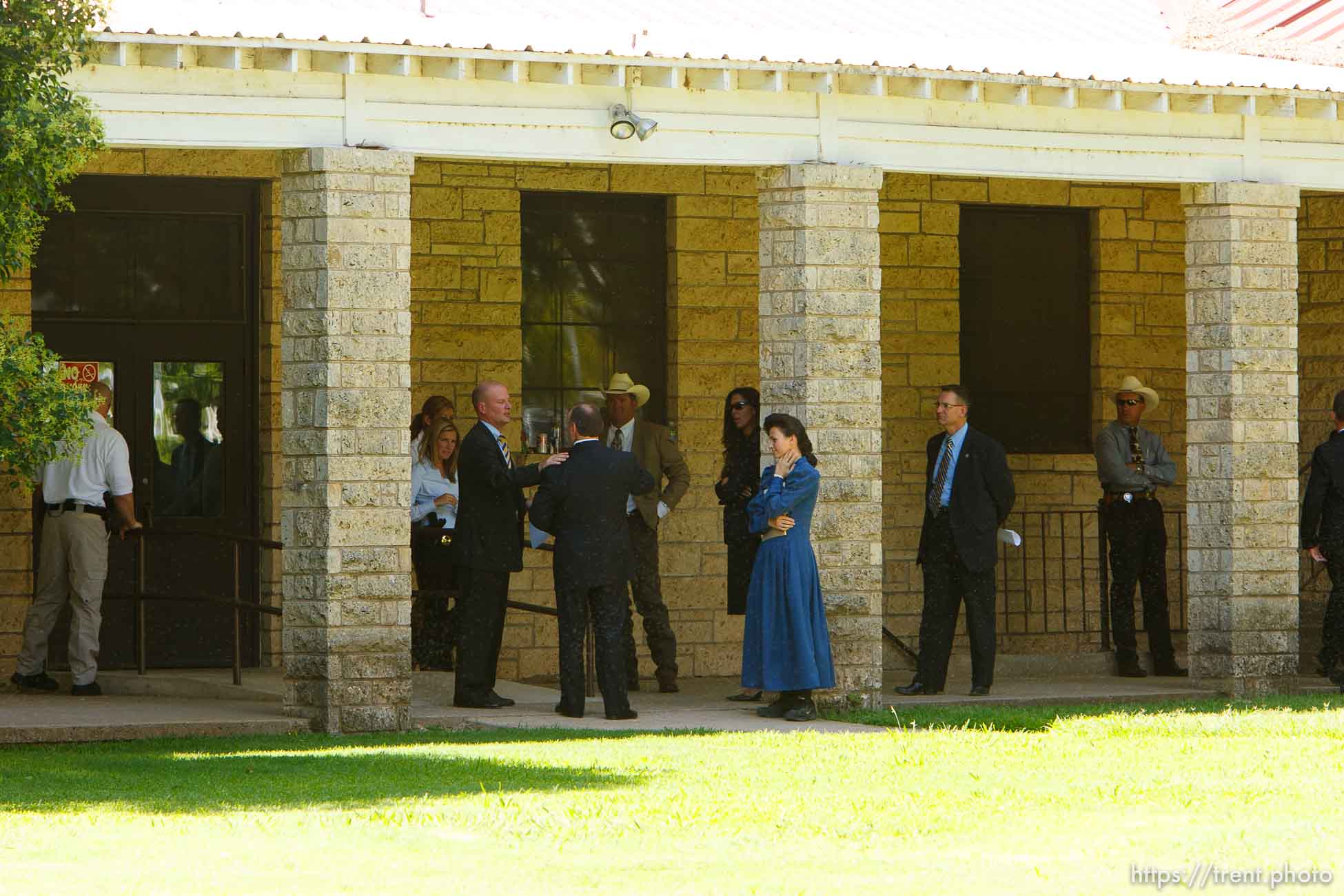 Eldorado - at the Schleicher County Courthouse Tuesday, July 22, 2008, where a grand jury met to hear evidence of possible crimes involving FLDS church members from the YFZ ranch.