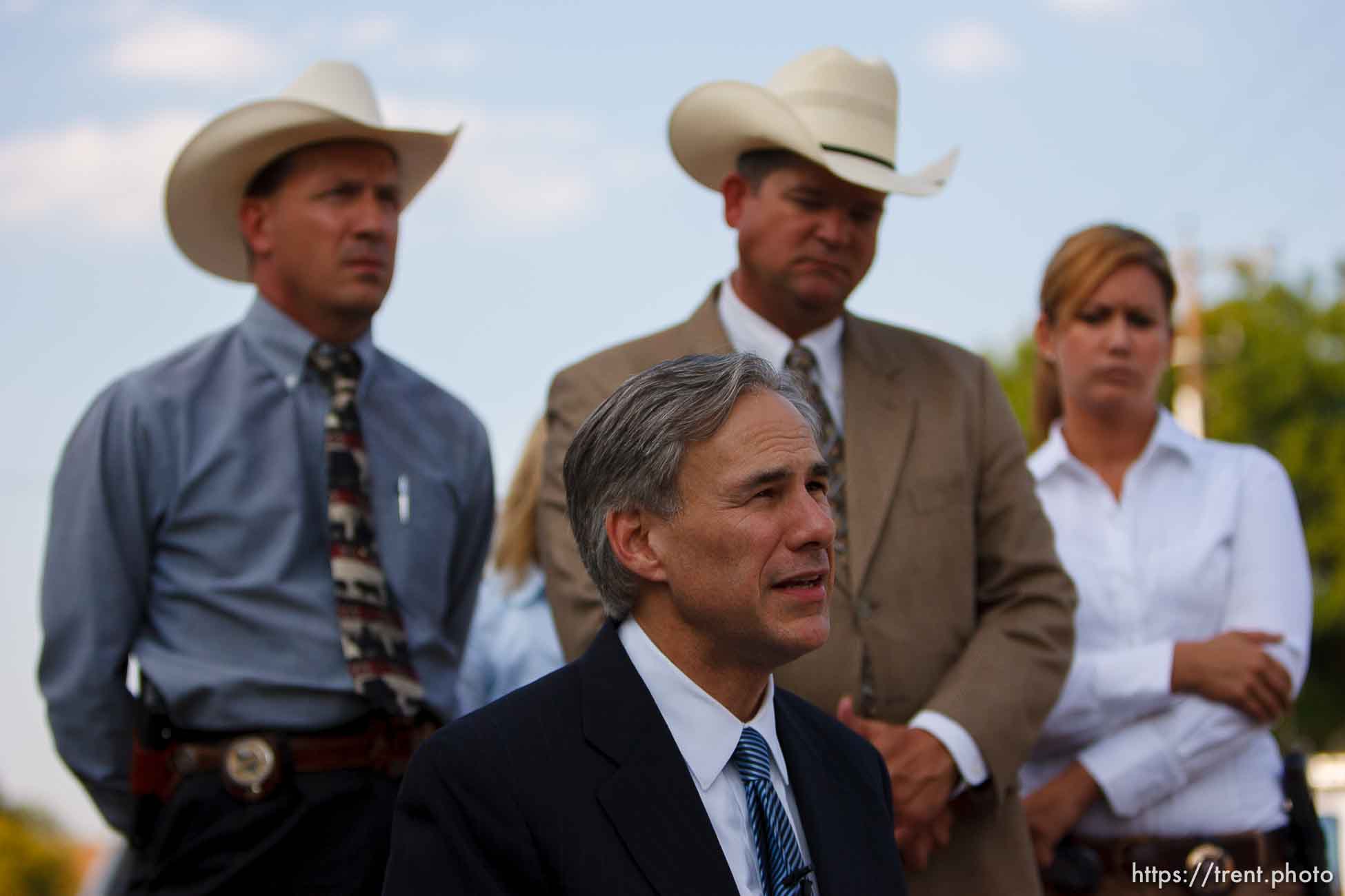 Eldorado - Texas Attorney General Greg Abbott announces the inditement of six individuals associated with the YFZ ranch. A grand jury reconvened at the Schleicher County Courthouse  Tuesday, July 22 2008 to consider charges stemming from the raid on the YFZ ranch. Tuesday, July 22, 2008.