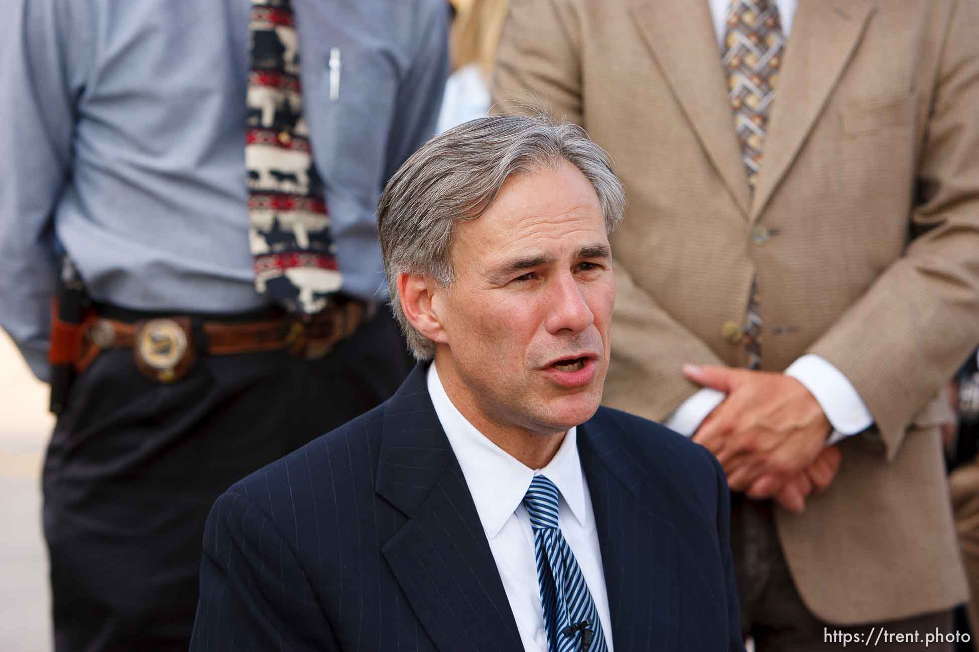 Eldorado - Texas Attorney General Greg Abbott announces the inditement of six individuals associated with the YFZ ranch. A grand jury reconvened at the Schleicher County Courthouse  Tuesday, July 22 2008 to consider charges stemming from the raid on the YFZ ranch. Tuesday, July 22, 2008.