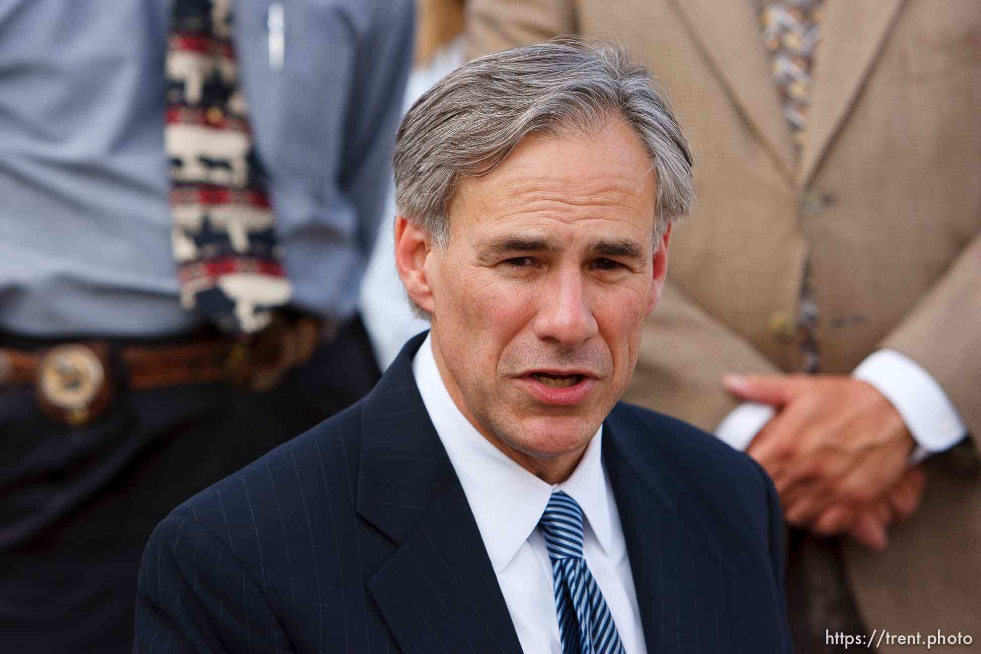 Eldorado - Texas Attorney General Greg Abbott announces the inditement of six individuals associated with the YFZ ranch. A grand jury reconvened at the Schleicher County Courthouse  Tuesday, July 22 2008 to consider charges stemming from the raid on the YFZ ranch. Tuesday, July 22, 2008.